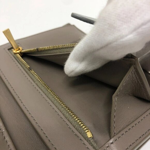 CELINE 10B643BRU Bicolor Medium Strap Compact Wallet Folded wallet - Picture 6 of 14